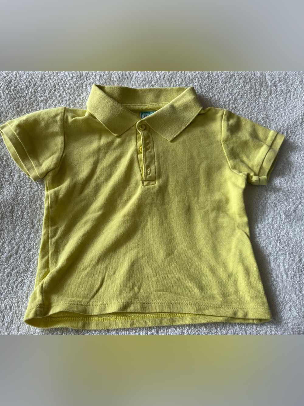 Kids Short-Sleeve Polo Shirt in Lemon Yellow